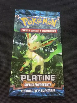 BOOSTER POKEMON VIDE / EMPTY PLATINE RIVAUX EMERGEANTS PHYLLALI EXCELLENT ETAT - Image 1