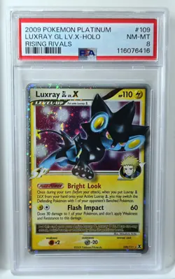 Pokemon Rising Rivals Luxray GL LV.X #109 PSA 8 - Image 1