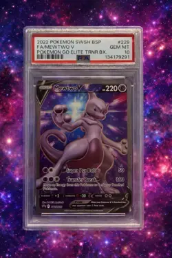 Pokemon TCG Mewtwo V SWSH229 SWSH Promo Holo PSA 10 Sword & Shield - Image 1