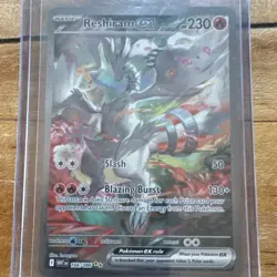 Pokemon Reshiram EX 166/086 Sv: White Flare Holo Rare 230 HP Blaze Burst Slash - Image 1