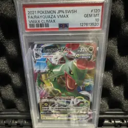 Pokemon Rayquaza VMAX 120/184 S8b Vmax Climax Triple Rare Holo PSA 10 Japanese - Image 1