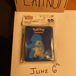 Pokemon Squirtle Ultra Pro Standard Deck Protector Sleeves - 65pk Brand New - Image 1