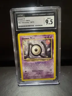 Unown Neo 2 50/75 Regular Card CGC 9.5 Mint+ Pokemon Card 2001 TCG - Image 1
