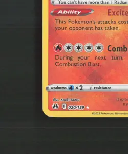 Radiant Charizard 020/159 Crown Zenith Ultra Rare Holo Pokemon Card NM - Image 5