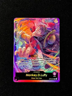 Monkey.D.Luffy ST18 OP05-060 Parallel Purple Foil Leader One Piece Card - Image 1