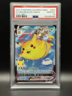 PSA 10 GEM MINT Flying Pikachu VMAX 7 Pokemon Celebrations Full Art Pokemon Card - Image 1