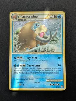 M/NM Pokemon Mamoswine Holo Card 5/102 Triumphant - Image 1