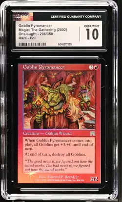 GOBLIN PYROMANCER Onslaught Foil Rare CGC 10 Gem Mint MTG [Nostalgium] - Image 1