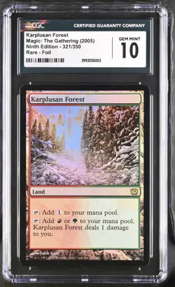 KARPLUSAN FOREST 9th Edition Foil Rare CGC 10 Gem Mint MTG [Nostalgium] - Image 1
