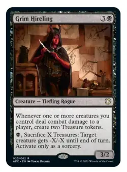 1x MTG Grim Hireling - AFR Rare! NM Mint! Ships Fast - Image 1