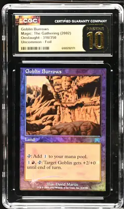 GOBLIN BURROWS Onslaught Foil CGC Pristine 10 MTG [Nostalgium] - Image 1