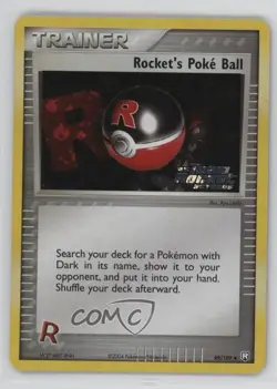 Rocket's Poke Ball Reverse Foil Pokemon EX Team Rocket Returns #89 2004 - Image 1