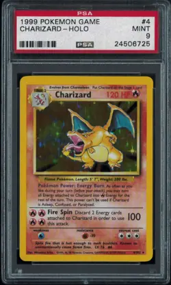 🔥 PSA 9 MINT – Charizard Holo #4 | 1999 Pokemon Base Set 🔥 - Image 1
