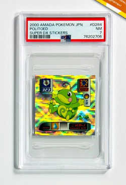 Pokemon PSA 7 Politoed #D284 Amada Super DX Stickers 2000 Japanese - Image 1