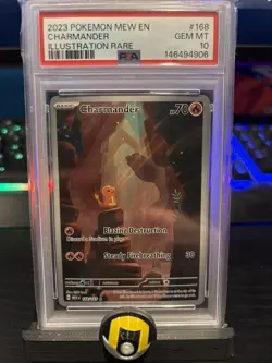 Pokemon TCG Charmander 168/165 Scarlet & Violet Illustration Rare Holo PSA 10 - Image 1