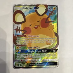 Pokemon Dedenne GX Alternate Art 195A/214 Full Art Promo Holo Basic 160 HP 2020 - Image 1