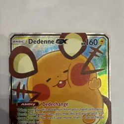 Pokemon Dedenne GX Alternate Art 195A/214 Full Art Promo Holo Basic 160 HP 2020 - Image 2