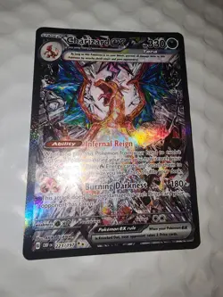 Pokemon Charizard ex 223/197 SV03 Obsidian Flames Tera Full Art Holo 330HP SIR - Image 1