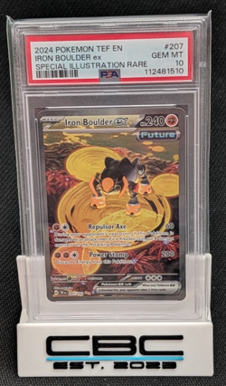 Pokemon 2024 Temporal Forces Iron Boulder ex 207 SIR PSA 10 - Image 1