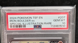 Pokemon 2024 Temporal Forces Iron Boulder ex 207 SIR PSA 10 - Image 2