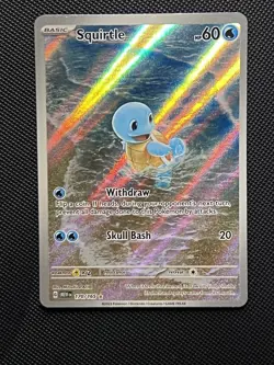 Pokemon Squirtle 170/165 Scarlet and Violet 151 Holo Illustration Rare NM - Image 1