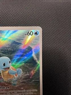 Pokemon Squirtle 170/165 Scarlet and Violet 151 Holo Illustration Rare NM - Image 3