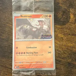 SEALED!!! Pokemon Reshiram Phantasmal Flames 017/094 Promo Stamped Holo Rare - Image 1