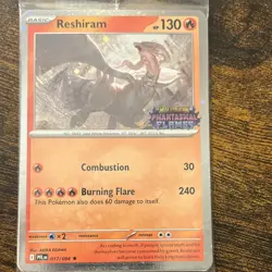 SEALED!!! Pokemon Reshiram Phantasmal Flames 017/094 Promo Stamped Holo Rare - Image 2