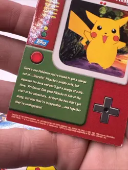 PIKACHU Pokemon 1999 Topps #TV2 Blue Logo TV Animation Edition HOLO Foil NM - Image 5