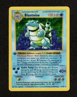 Pokemon TCG – Blastoise – Base Set – 1st Edition – 2/102 – LP - Image 1