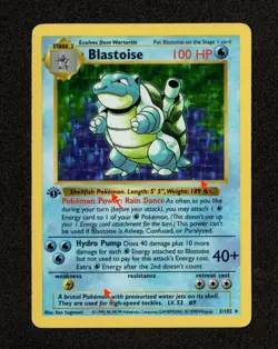 Pokemon TCG – Blastoise – Base Set – 1st Edition – 2/102 – LP - Image 3