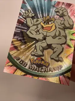 1999 Topps Pokemon #68 Machamp Holo Black Logo Series 1 In Top Loader - Image 2