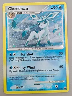 Pokemon Glaceon 20/100 Majestic Dawn Holo Deck Exclusive LP- 2 Swirls - Image 1
