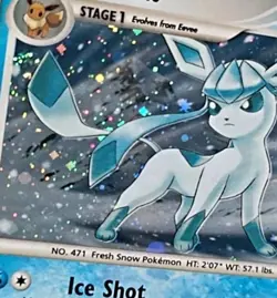 Pokemon Glaceon 20/100 Majestic Dawn Holo Deck Exclusive LP- 2 Swirls - Image 3