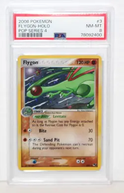 2006 Pokemon Flygon Cosmos Holo #3 POP Series 4 Promo PSA Graded 8 NM-Mint - Image 1