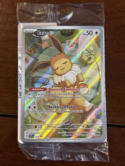Pokemon Prismatic Evolutions Eevee Promo 173 Illustration Holo Sealed - Image 1