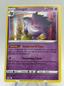 Pokemon Gengar Holo Rare SWSH11: Lost Origin 066/196 NM TCG - Image 1
