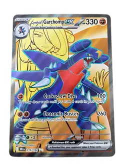 Pokemon TCG Cynthia's Garchomp EX 215/182, NM-Ultra Rare, Destined Rivals - Image 1