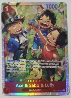 Ace & Sabo & Luffy OP13-007 - One Piece TCG English - SR Foil NM Near-Mint - Image 1