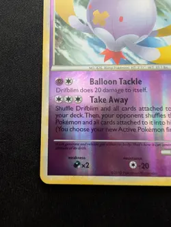 M/NM Pokemon Drifblim Reverse Holo Card 12/90 Undaunted - Image 4