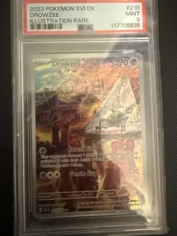 2023 Pokemon SVI en Drowzee Illustration Rare Card #210/198 PSA 9 - Image 1