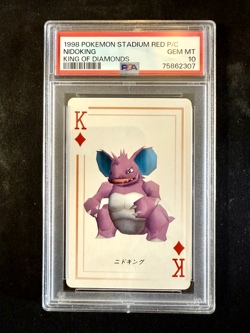 1998 Pokemon Stadium Red Version Playing Cards Nidoking King of Diamonds PSA 10 - Image 1