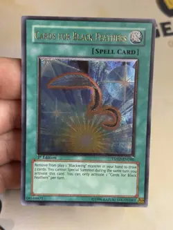 TSHD-EN046 Cards For Black Feathers Ultimate Rare 1st Edition YuGiOh! NM EURO - Image 2