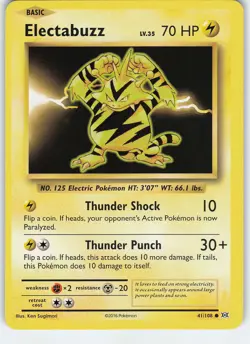 Electabuzz 41/108 Common Normal XY - Evolutions NM Pokemon - Image 1