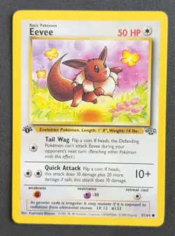 Pokemon Eevee 51/64 First Edition Jungle Regular - LP/NM - Image 1