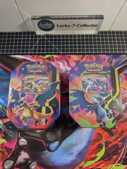 2x Pokemon TCG Mega Charizard X + Y ex Tin Bundle factory Sealed New - Image 1