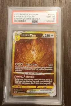 Pokemon TCG Arceus VSTAR Crown Zenith GG70/GG70 Secret Rare PSA 10 - Image 1