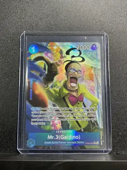 One Piece: Emperors in the New World Mr.3(Galdino) #OP09-056 Rare Alt Art Foil - Image 1