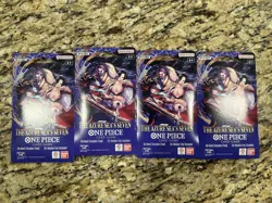 One Piece TCG The Azure Sea’s Seven OP-14 Sleeved Booster Pack Lot Of 4 Sealed - Image 1