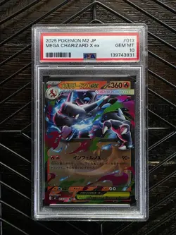 PSA 10 Pokemon Card Japanese Mega Charizard X ex RR 013/080 Inferno X M2 - Image 1